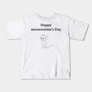 Happy meowentine’s Day Kids T-Shirt